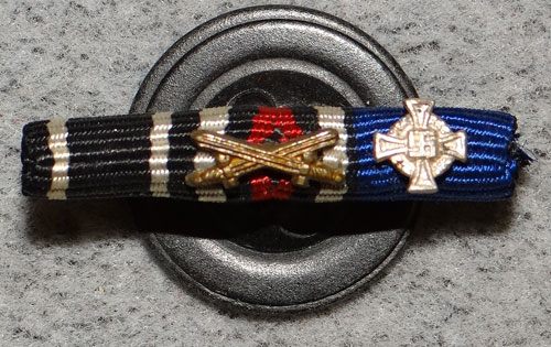 WW I & II Three Place Lapel Ribbon Bar