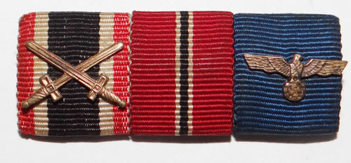 WW II German Army Three Place Ribbon Bar