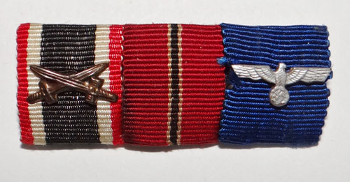 WW II German Army Three Place Ribbon Bar