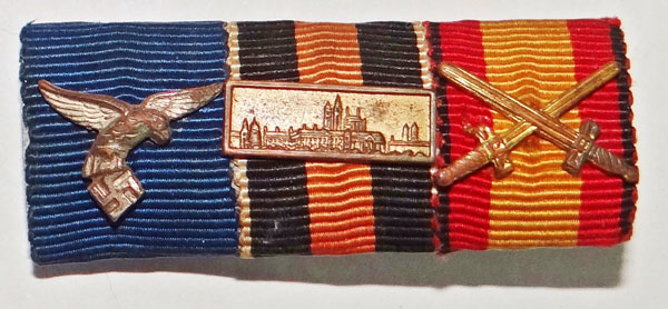 WW II German Luftwaffe Three Place Ribbon Bar