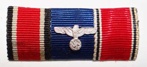 German WW II Army Three Place Ribbon Bar