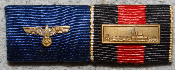 WW II Army Two Place Ribbon Bar