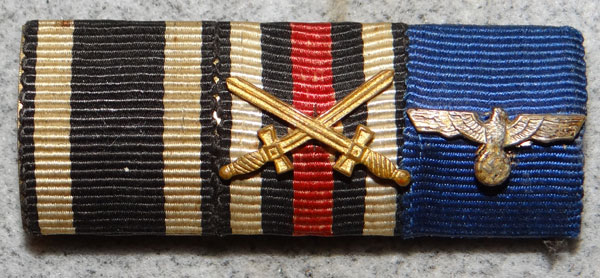 WW I / WW II Army Three Place Ribbon Bar