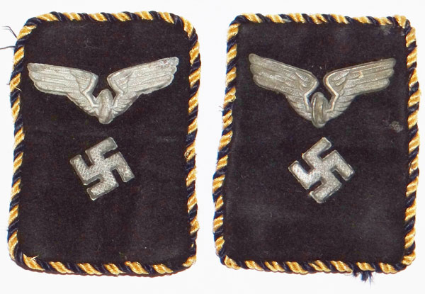 Reichsbahn Officials Collar Tabs for Pay Grades 17a thru 12