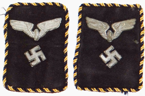 Reichsbahn Officials Collar Tabs for Pay Grades 17a thru 12