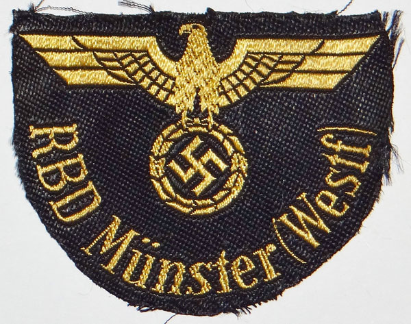 "RBD Munster (Westf)" Reichsbahn Sleeve Insignia