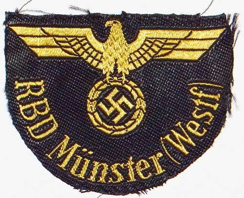 "RBD Munster (Westf)" Reichsbahn Sleeve Insignia