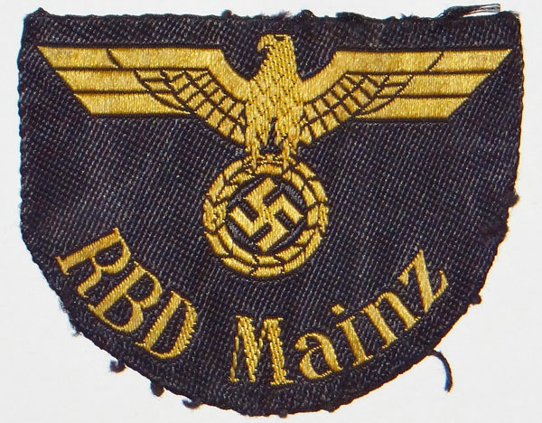 "RBD Mainz" Reichsbahn Sleeve Insignia