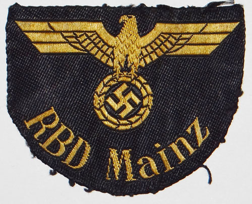 "RBD Mainz" Reichsbahn Sleeve Insignia