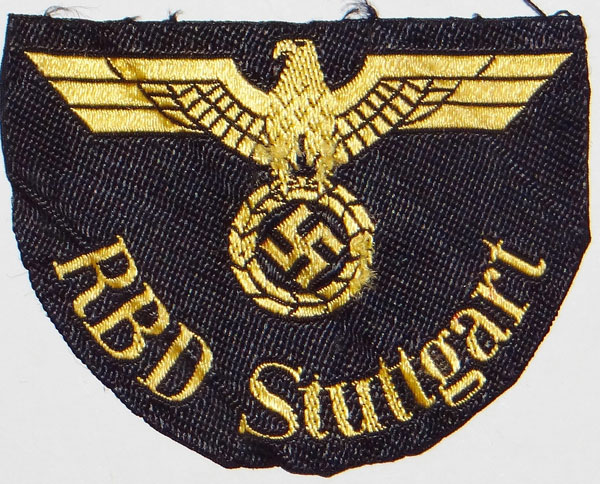 "RBD Stuttgart" Reichsbahn Sleeve Insignia