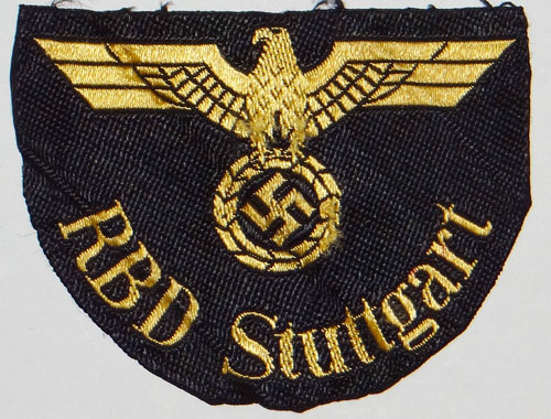 "RBD Stuttgart" Reichsbahn Sleeve Insignia