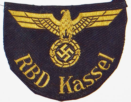 "RBD Kassel" Reichsbahn Sleeve Insignia