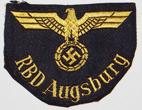 "RBD Augsburg" Reichsbahn Sleeve Insignia