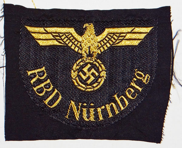 "RBD Nurnberg" Reichsbahn Sleeve Insignia