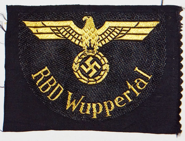 "RBD Wuppertal" Reichsbahn Sleeve Insignia