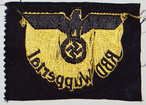 "RBD Wuppertal" Reichsbahn Sleeve Insignia