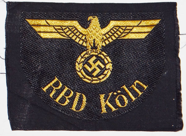 "RBD Koln" Reichsbahn Sleeve Insignia