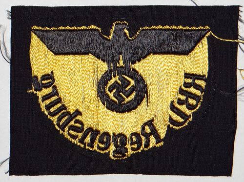 "RBD Regensburg" Reichsbahn Sleeve Insignia