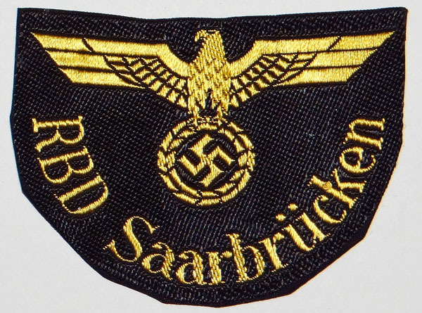 "RBD Saarbrucken" Reichsbahn Sleeve Insignia