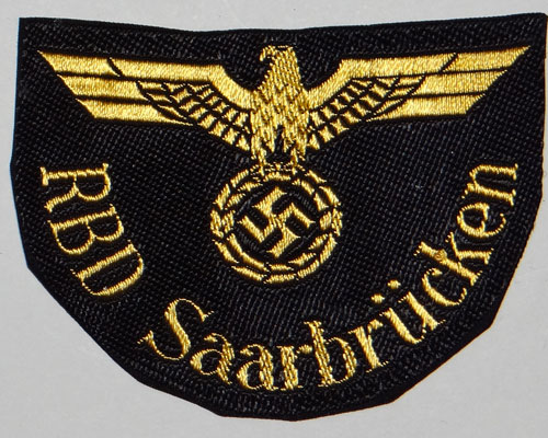 "RBD Saarbrucken" Reichsbahn Sleeve Insignia