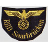 "RBD Saarbrucken" Reichsbahn Sleeve Insignia