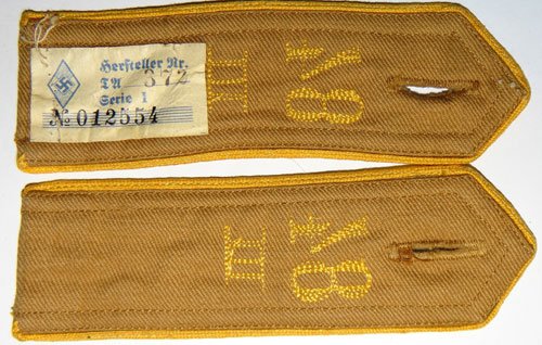 Hj 1933/38 Pattern Oberbann 2 Shoulder Boards