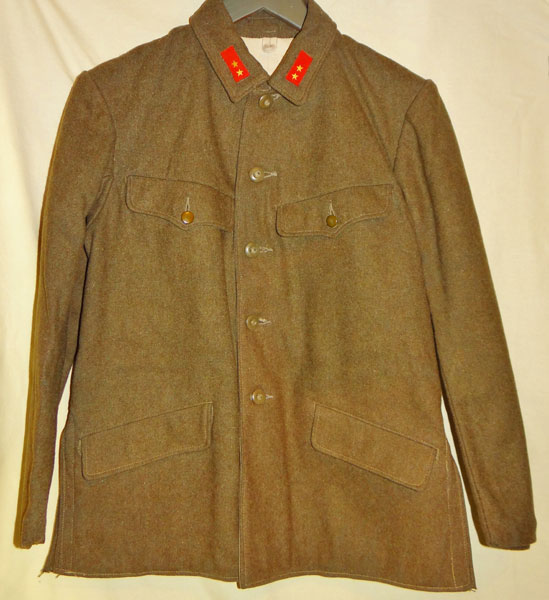 Japanese WW II Army Wool Winter Tunic - Japanese War Relics - Jessen's ...