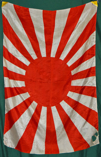 Japanese WW II Silk Rising Sun Flag