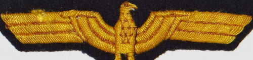 Hand Embroidered Kriegsmarine Officer & NCO Breast Eagle