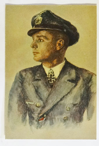 Kriegsmarine Knight Cross Winner Kapitanleutnant Engelbert Endrass Post Card