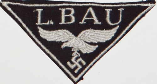 Luftwaffe "BAU-L" Civilian Construction Personnel Cloth Insignia