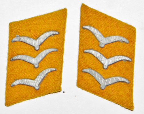 Luftwaffe Feldwebel & Obergefreiter of Flight & Para Troops Collar Tabs