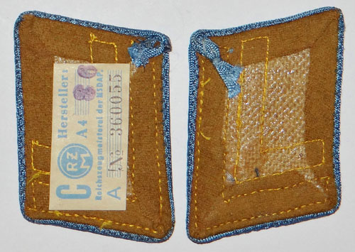 Ortsgruppen Political Leader 1936 "Zellenleiter" Collar Tabs