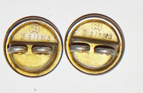 Gold Political Leader Rear Belt Support Buttons