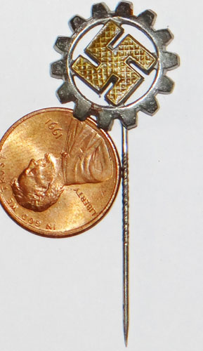 Gold Swastika DAF Membership Stick Pin