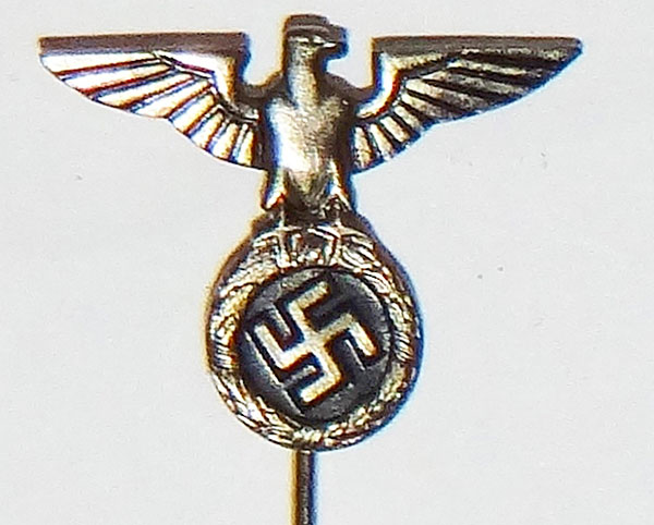 Early 1st Pattern National Eagle & Swastika Stick Pin