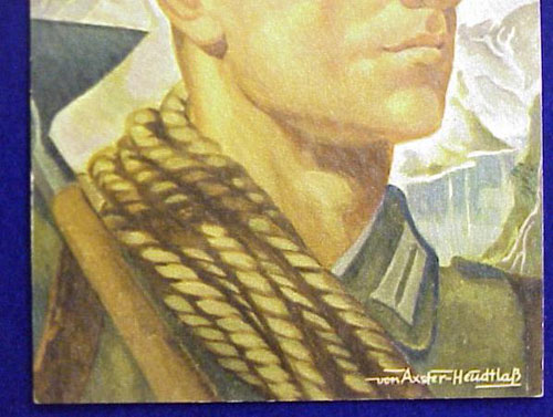 Army Gebirgsjager Colored Post Card