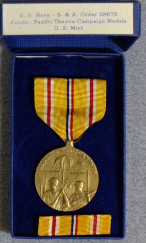 U.S. Navy Boxed WW II "Asiatic-Pacific" Campaign Medal