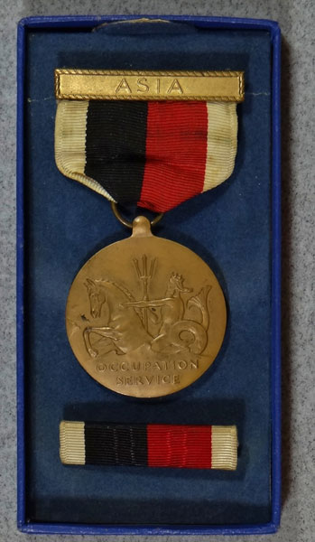 Boxed "U.S.M.C. Occupation Medal" with ASIA Bar