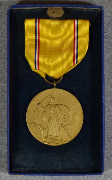 Boxed WW II "American Defense" Medal