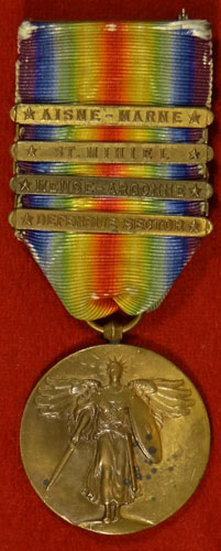 WW I "Victory" Medal with Four Bars