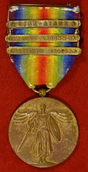 WW I "Victory" Medal with Three Bars