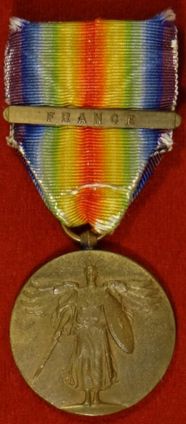 WW I "Victory" Medal with "FRANCE" Bar