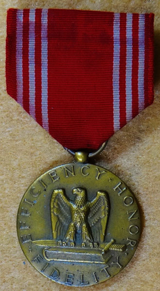 Numbered WW II "U.S. Army Good Conduct" Medal