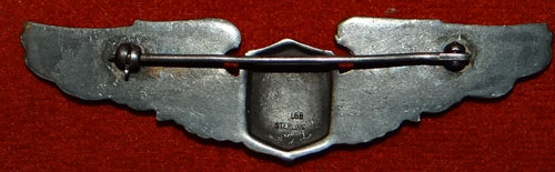 WW II 3 Inch "Pilot" Pin Back Wing