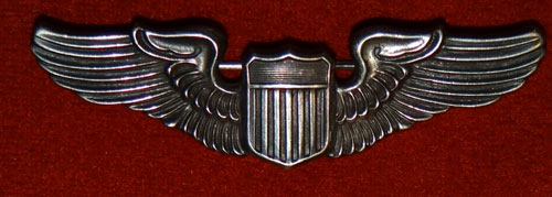 WW II 3 Inch "Pilot" Pin Back Wing