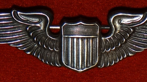 WW II 3 Inch "Pilot" Pin Back Wing