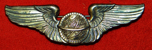 WW II "Navigator" 3 Inch Pin Back Wing