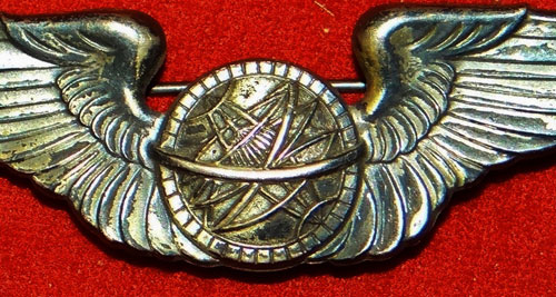 WW II "Navigator" 3 Inch Pin Back Wing