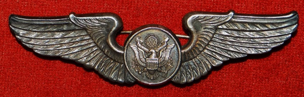 WW II "Aircrew" 3 inch Pin Back Wing